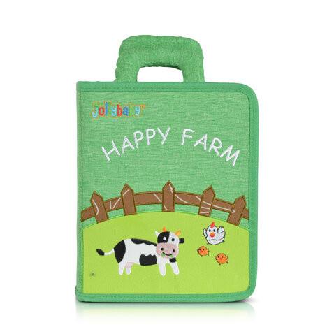 Montessori foglalkoztató könyv textilből, Happy Farm