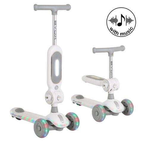 STREETPRO roller 2in1 üléssel, zenél, 30kg-ig SZÜRKE