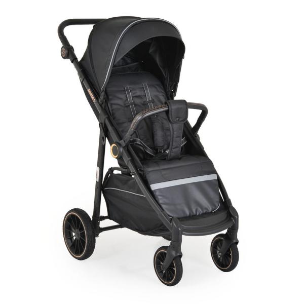 BUGGY babakocsi lapracsukható, nagy kerekek, könnyű FEKETE