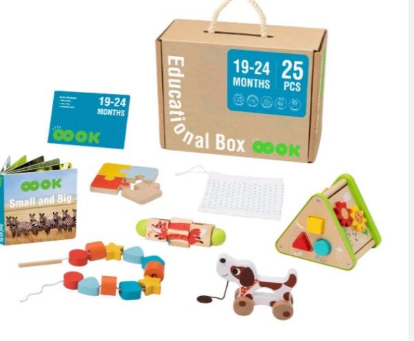 Montessori fejlesztő box, játékdoboz  19-24 hó