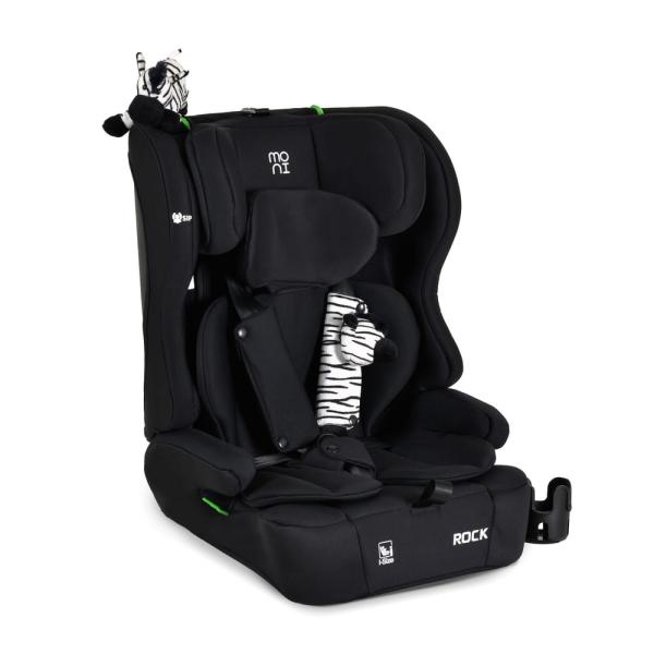 ROCK autós ülés 76-150cm, 2játékkal, pohártartó, belső öv, isofix nélkül FEKETE