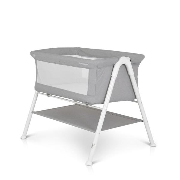 MONI Kalinihta újszülött babaágy önálló, 11 kg, 1 szint fehér láb szürke