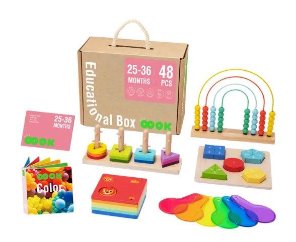 Montessori fejlesztő box, játékdoboz  25-36 hó