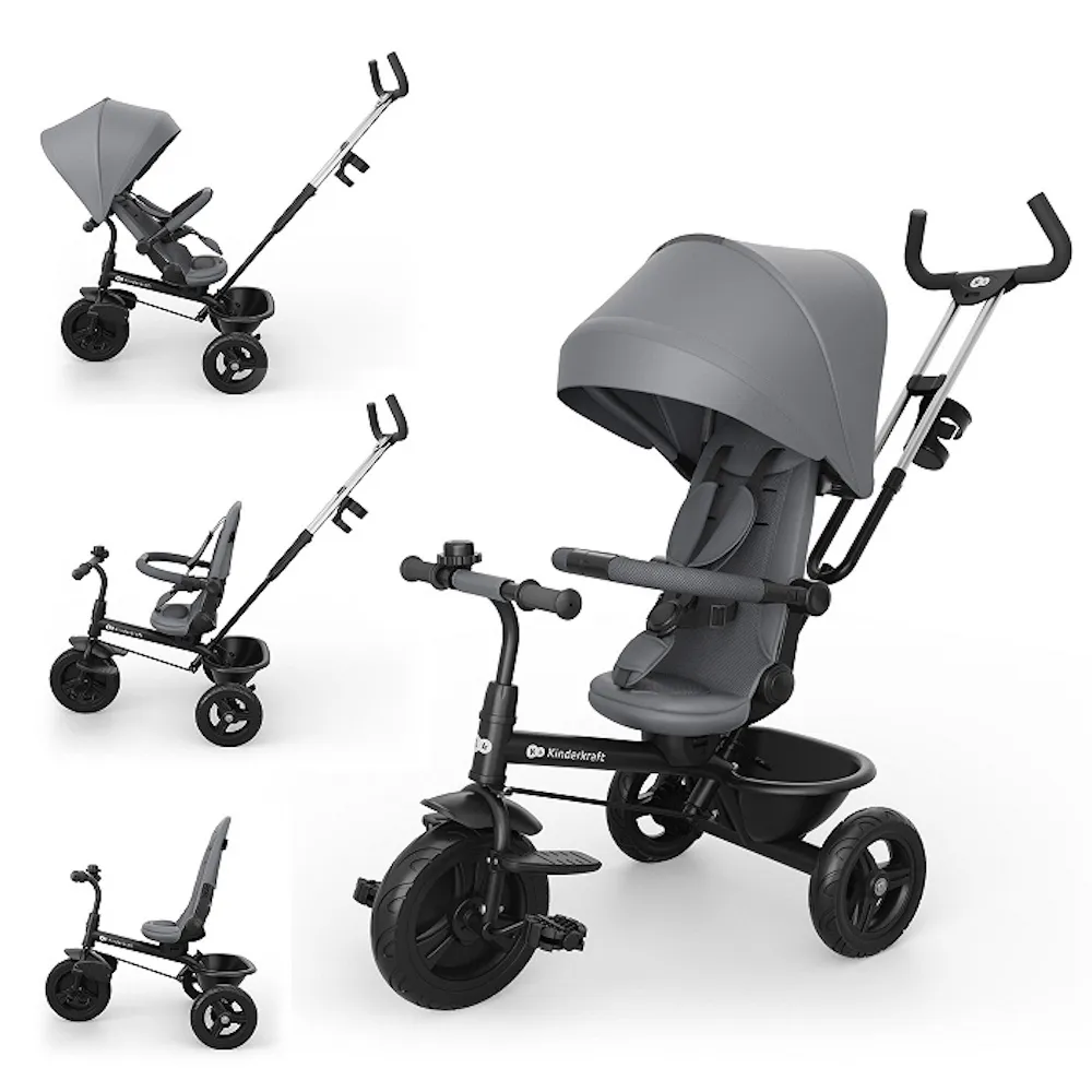 Kinderkraft tricikli Aston 2 Plus grey