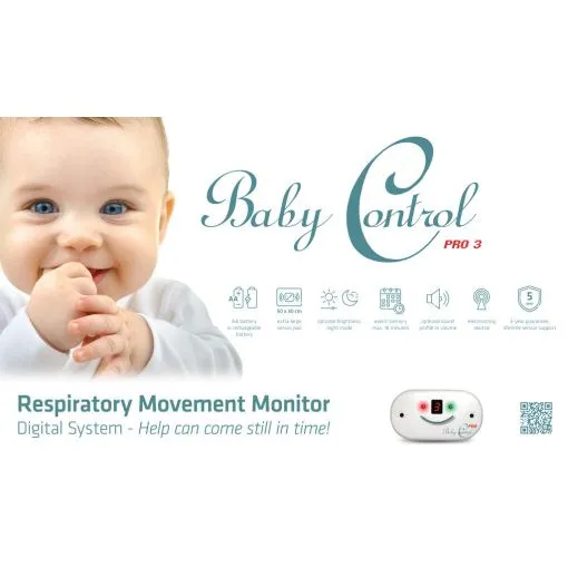 Baby Control Pro 3 légzésfigyelő készülék 28x47cm 3 lappal