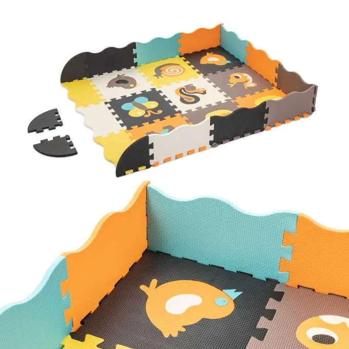 25 darabos habszivacs szőnyeg puzzle állat mintákkal